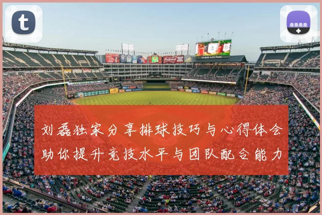 刘磊独家分享排球技巧与心得体会助你提升竞技水平与团队配合能力