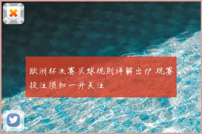 欧洲杯决赛买球规则详解出炉 观赛投注须知一并关注